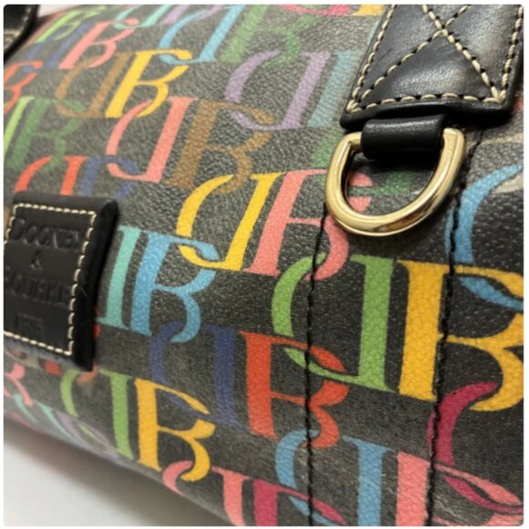 been-wanting-a-rainbow-dooney-  🩷DOONEY💚AND💛BOURKE💙Vintage Scribble Satchel with Rainbow Zipper